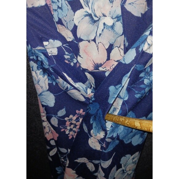 Eliza J Dress Women's 16w Navy Blue Floral Multi Color Plus Size Short Sleeve - Picture 6 of 11